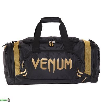 Сумка спортивная VENUM TRAINER LITE 2123-126 (полиэстер, р-р 68x33x26см, 58л, черный-золотой)