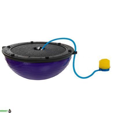 Полусфера для фитнеса с эспандерами BOSU Zelart BS-1524 Синий