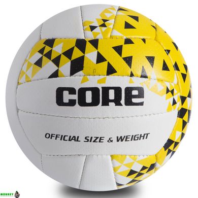 М'яч волейбольний Composite Leather CORE CRV-035 №5 білий-жовтий