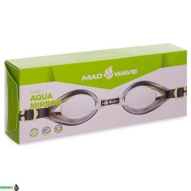 Окуляри для плавання дитячі MadWave AQUA MIRROR M041504 Блакитний (полікарбонат, силікон, дзеркальні,)