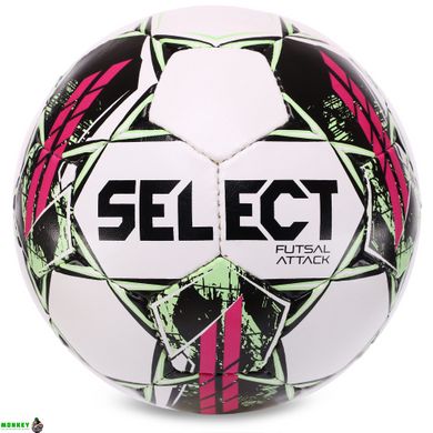 М'яч для футзалу SELECT FUTSAL ATTACK V22 №4 білий-рожевий