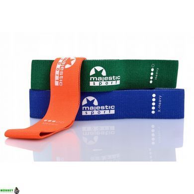 Резинки для фітнесу з тканини Majestic Sport Loop Band набір 3 шт 11-20 кг M-LB-4607
