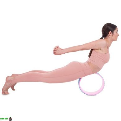 Колесо для йоги масажне SP-Sport Fit Wheel Yoga FI-2438 блакитний-рожевий