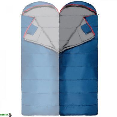 Спальный мешок (спальник) одеяло SportVida SV-CC0070 -3 ...+21&deg;C R Blue/Grey