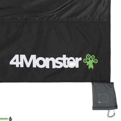 Ковдра для пікніка (кишенькова) ULTRA-COMPACT POCKET BLANKET 4Monster T-PBL-160 (Нейлон, водонепроникне покриття, PL чохол, р-р 110х160см (M), чорний)