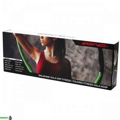 Обруч масажний Hula Hoop SportVida 100 см 1.2 кг SV-HK0339 Grey/Green
