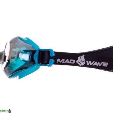 Окуляри для плавання дитячі MadWave AQUA MIRROR M041504 Блакитний (полікарбонат, силікон, дзеркальні,)