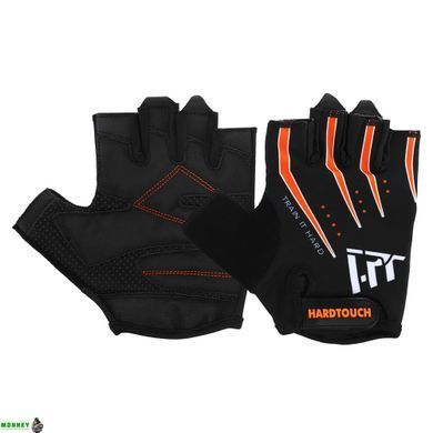 Перчатки для фитнеса и тренировок HARD TOUCH FG-005 M черный-оранжевый