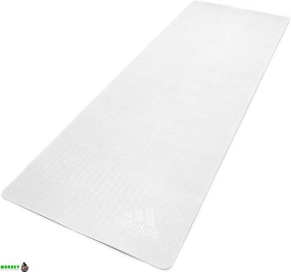 Килимок для йоги Adidas Premium Yoga Mat білий Уні 176 х 61 х 0,5 см