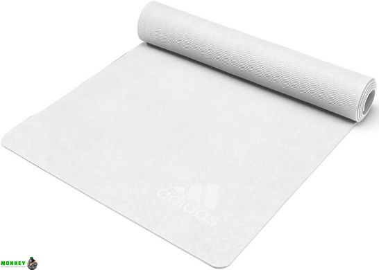 Коврик для йоги Adidas Premium Yoga Mat белый Уни 176 х 61 х 0,5 см