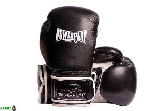 Боксерские перчатки PowerPlay 3019 черные 8 унций