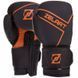 Перчатки боксерские кожаные на липучке Zelart VL-3149 Черный 10 унции 10-12oz,