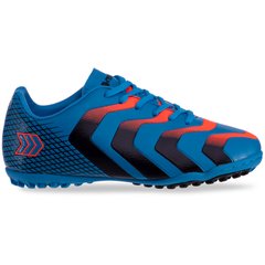 Сороконіжки взуття футбольне дитяче SP-Sport DDO21211-2 ROYAL/BLACK/ORANGE розмір 31-35 (верх-PU, підошва-RB, синій-чорний-оранжевий)