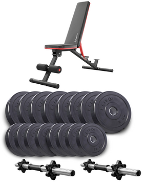 Набор Elitum Titan гантели 2х31кг с скамьей Hop-Sport HS-2050 HB