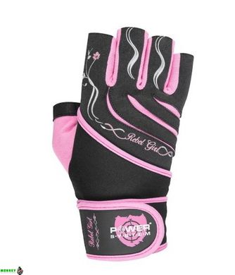 Перчатки для фитнеса и тяжелой атлетики Power System Rebel Girl женские PS-2720 Pink XS