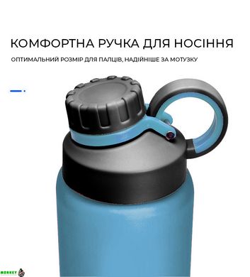 Бутылка для воды CASNO 1000 мл KXN-1236 Голубая