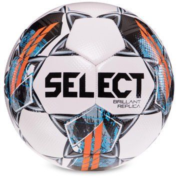 М'яч футбольний SELECT BRILLANT REPLICA V22 №5 білий-сірий