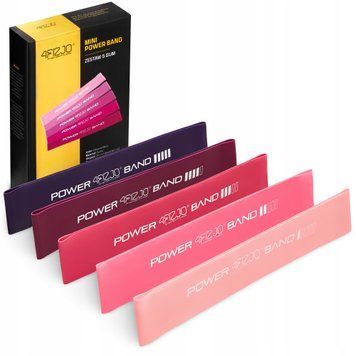 Резинки для фітнесу 4FIZJO Mini Power Band набір 5 шт 1-20 кг Pink (P-5907739311443)