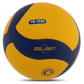 Мяч волейбольный Клееный ZELART VB-7550 (PU, №5, 5 сл., клееный)