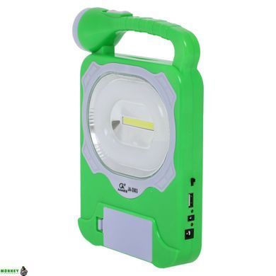 Фонарь-прожектор переносной X-BALOG JA-2003 (пластик, OSL, COB, SMD, USB-вход, на батарейках, р-р 22,7х15,5см) упакован в 2коробки