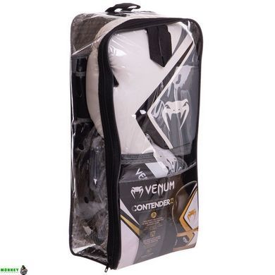 Рукавички боксерські шкіряні VENUM CONTENDER 2.0 VENUM-03540 Чорний-білий-золотий 14 унції
