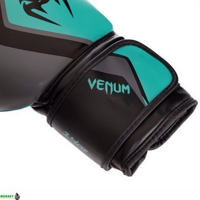 Рукавички боксерські шкіряні VENUM CONTENDER 2.0 VENUM-03540 Чорний-білий-золотий 14 унції
