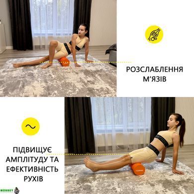 Масажний ролик Cornix EVA+ 45 x 15 см (валик, роллер) XR-0302 Orange