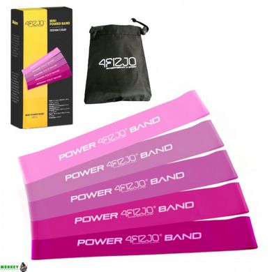 Резинки для фітнесу 4FIZJO Mini Power Band набір 5 шт 1-20 кг 4FJ0186