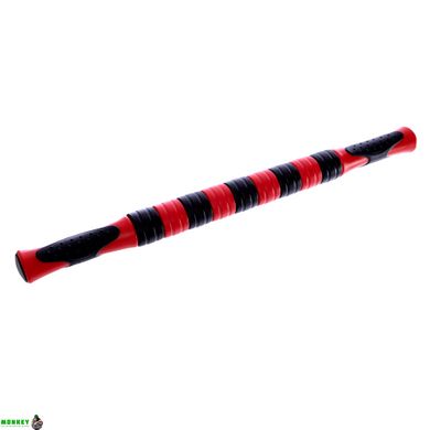 Массажер-палка роликовый 9 массажеров PRO-SUPRA Massager Bar MS-06-9 черный-красный
