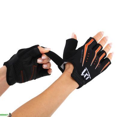 Перчатки для фитнеса и тренировок HARD TOUCH FG-005 L черный-оранжевый