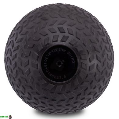 Мяч набивной слэмбол для кроссфита рифленый Zelart SLAM BALL FI-7474-5 5кг черный