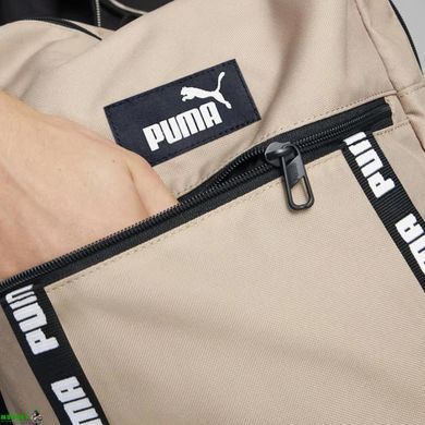 Рюкзак спортивный Puma EvoESS Box Backpack 24L черный, бежевый Уни 30x15x48 см