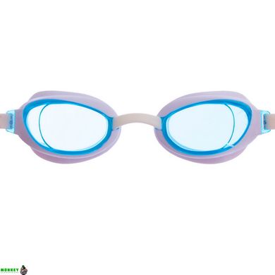 Очки для плавания SPEEDO AQUAPURE FEMALE 8090044284 (поликарбонат, термопластичная резина, силикон, белый-синий)