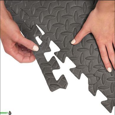 Мат-пазл (ласточкин хвост) Cornix Mat Puzzle EVA 120 x 120 x 1 cм XR-0072 Black