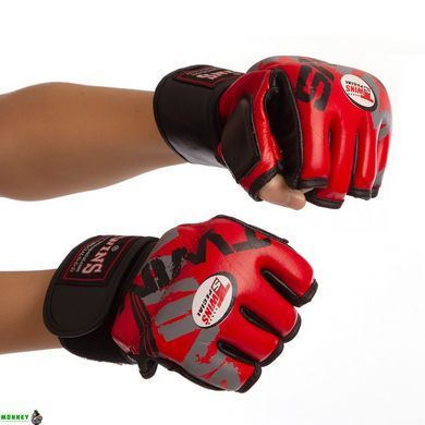 Перчатки для смешанных единоборств MMA кожаные TWN TW-001 Синий M