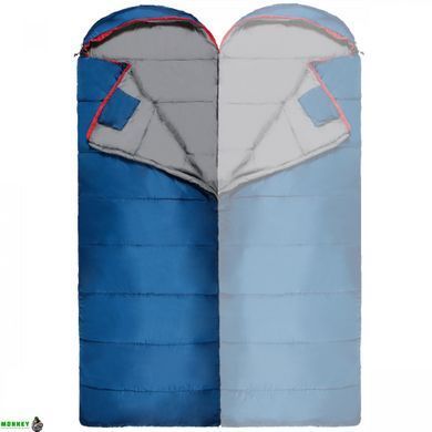 Спальный мешок (спальник) одеяло SportVida SV-CC0071 -3 ...+21&deg;C L Blue/Grey
