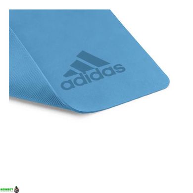 Коврик для йоги Adidas Premium Yoga Mat синий Уни 176 х 61 х 0,5 см