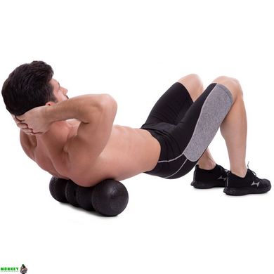Роллер для йоги та пілатесу (мфр рол) масажний Zelart FI-3279-45 45см чорний