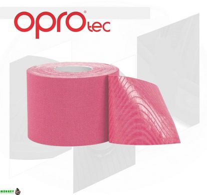 Кинезиологический тейп OPROtec Kinesiology Tape Pink (TEC57543) 5cм*5м