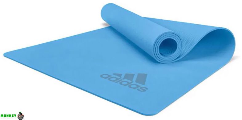 Коврик для йоги Adidas Premium Yoga Mat синий Уни 176 х 61 х 0,5 см