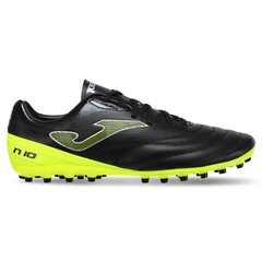 Бутсы футбольная обувь JOMA NUMERO-10 N10S2331AG размер 38-45 (EU 39-46) (верх-фибратек, подошва-RB, черный-салатовый)