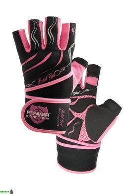 Рукавички для фітнесу і важкої атлетики Power System Rebel Girl жіночі PS-2720 Pink S