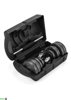 Набір гантелі в кейсі Gymtek чавунні 2х10кг