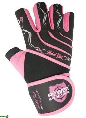 Рукавички для фітнесу і важкої атлетики Power System Rebel Girl жіночі PS-2720 Pink S