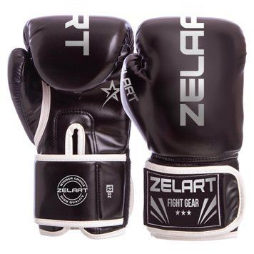 Перчатки боксерские Zelart BO-3987 Черный 8 унций