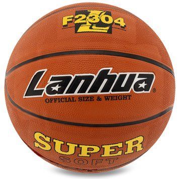 М'яч баскетбольний гумовий LANHUA Super soft F2304 №7 помаранчевий