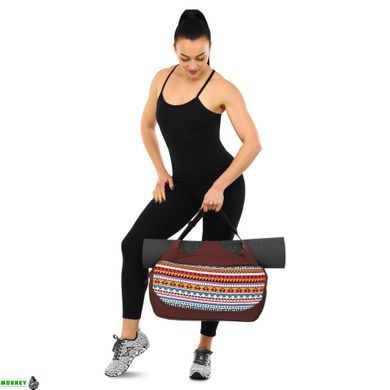 Сумка для фітнесу та йоги KINDFOLK Yoga bag SP-Sport FI-8366-1 помаранчевий-блакитний