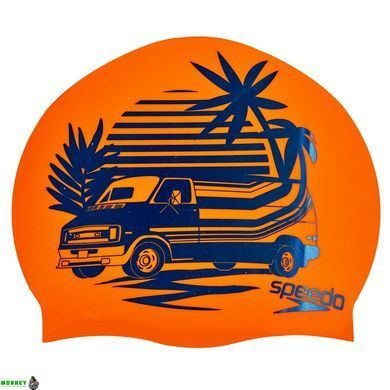 Шапочка для плавання SPEEDO SLOGAN PRINT 808385C859 помаранчевий-синій