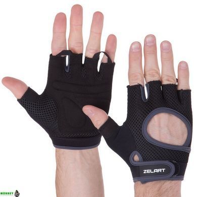 Перчатки для фитнеса и тренировок Zelart SB-161580 Черный-зеленый S