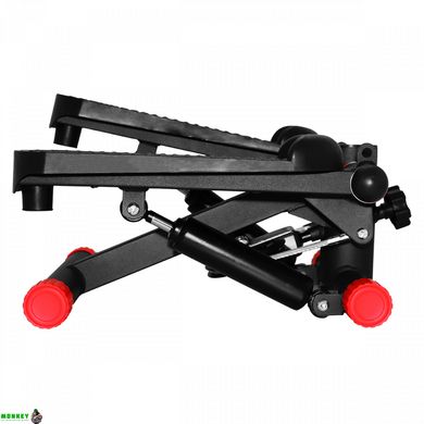 Степпер (міні-степпер) з еспандерами SportVida SV-HK0282 Black/Red